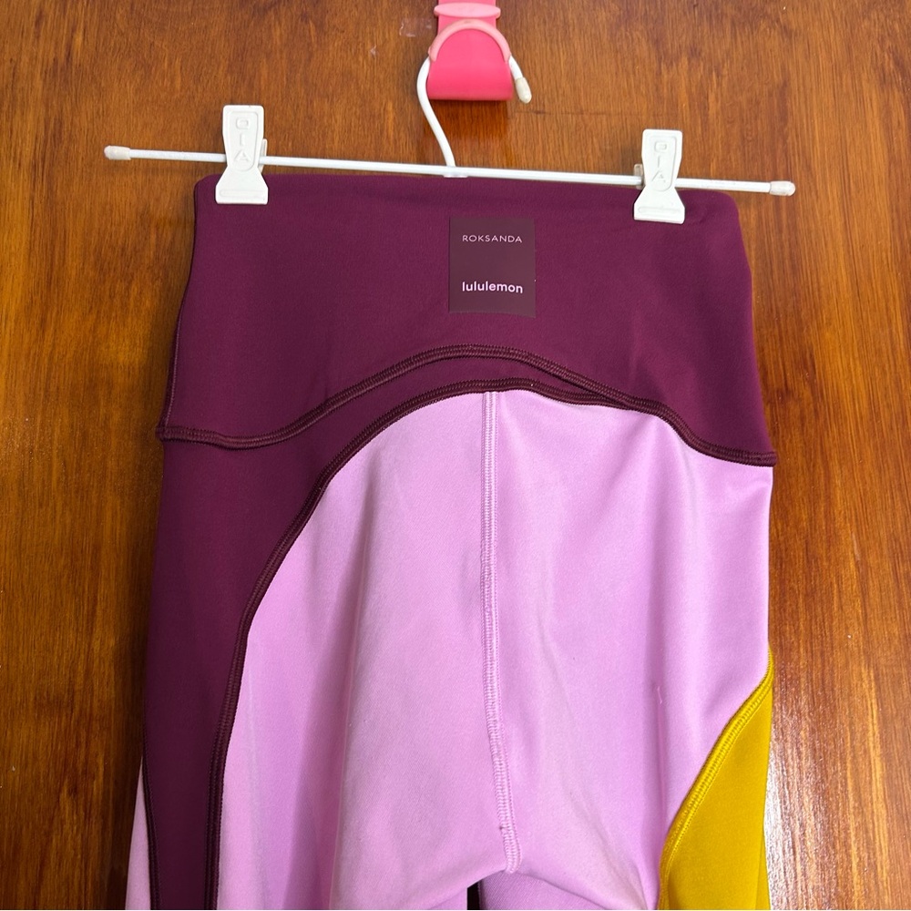 Lululemon x Raksanda Leggings Inner Expanse Tights Gold Purple Retro Wave Size 2 - Picture 4 of 9
